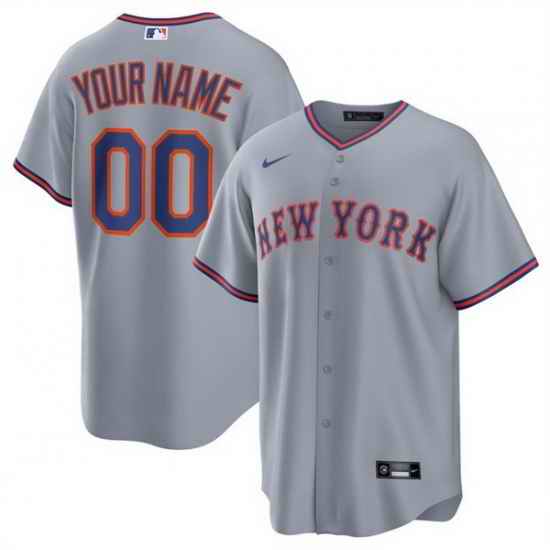 Men Women Youth New York Mets Active Player Custom Grey 2025 Limited Stitched Baseball Jersey