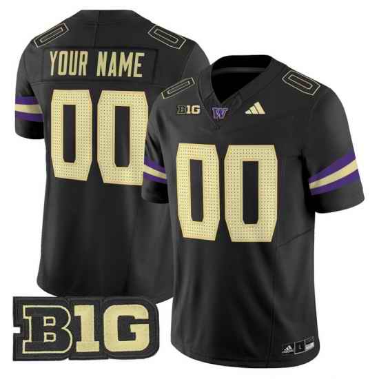Men Women Youth Washington Huskies 2024 Vapor Limited Custom Jersey V5 All Stitched Black