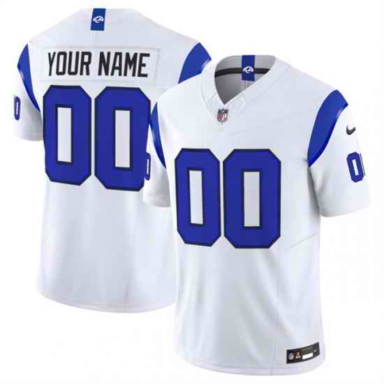 Women Los Angeles Rams Active Player Custom White Fearsome 2026 F U S E Vapor Limited Stitched Football Jersey Run Small
