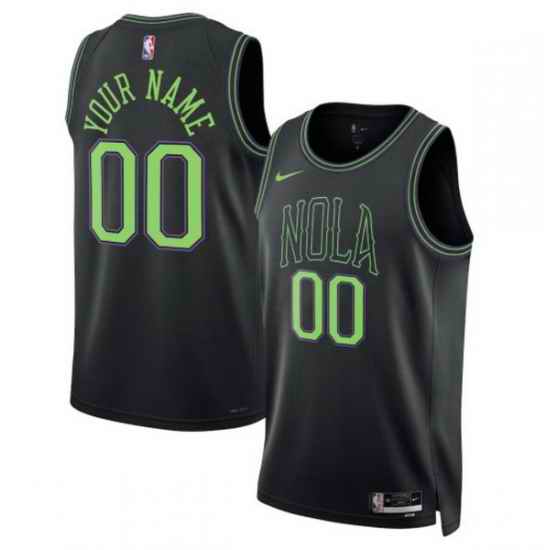 New Orleans Pelicans Nike Unisex 2025 2026 City Edition Swingman Custom Jersey Black