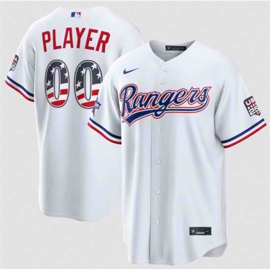 Men Texas Rangers Active Player Custom White 2026 All Star Edition Stars   Stripes Stadium Pick A Player Stitched Baseball Jersey