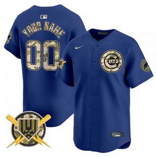 Men Women Youth Chicago Cubs Active Player Custom Royal Armed Forces Day Vapor Limited Stitche Baseball Jersey