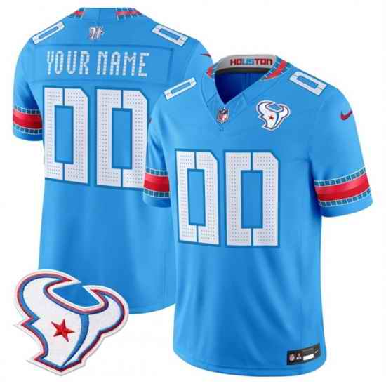 Men Houston Texans Active Player Custom Blue 2026 F U S E   HOUSTON US  Rivalries Collection Limited Stitched Football Jersey