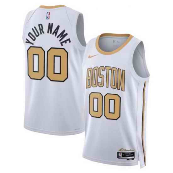 Boston Celtics Nike Unisex 2025 2026 City Edition Swingman Custom Jersey White