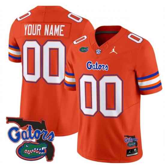 Men Florida Gators ACTIVE PLAYER Custom Orange 2024 F U S E  Florida Patch Vapor Limited Stitched Football Jersey