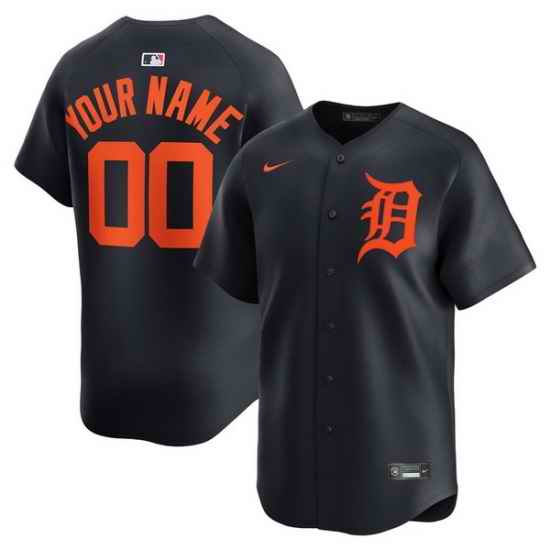 Men Women Youth Toddler DETROIT TIGERS Custom Stitched Jersey Black