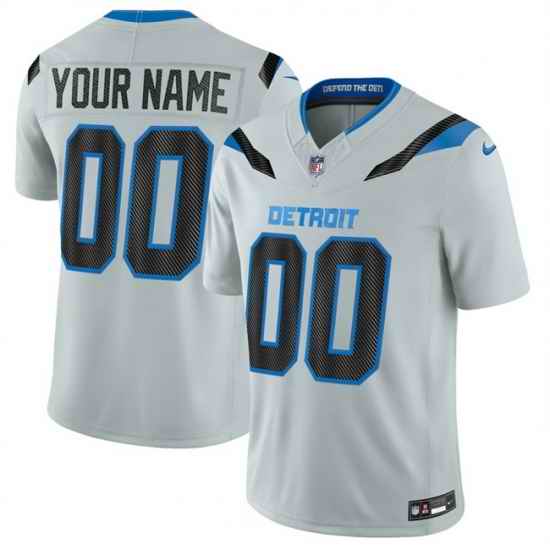 Men Detroit Lions Active Player Custom Silver 2026 F U S E Rivalries Collection Limited Stitched Football Jersey