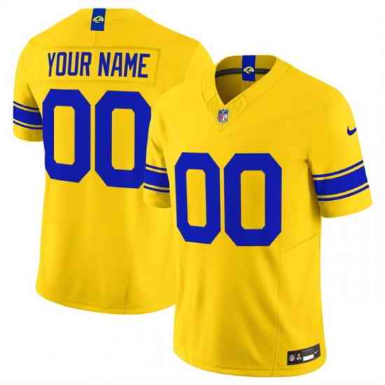 Women Los Angeles Rams Active Player Custom Gold Classic Sol 2026 F U S E Vapor Limited Stitched Football Jersey Run Small