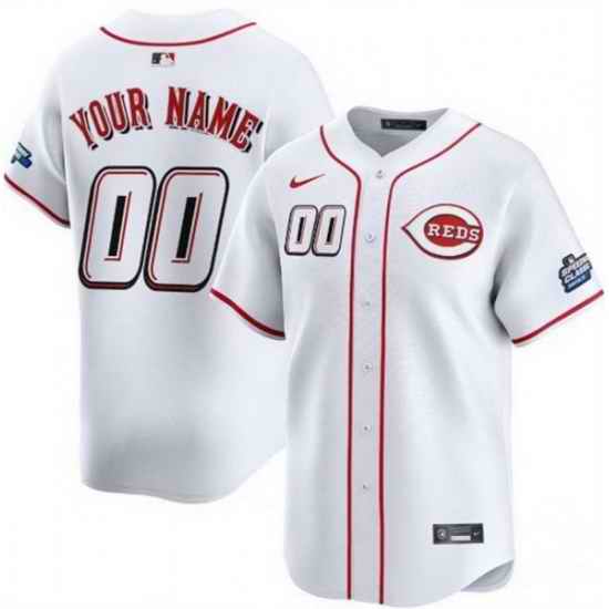 Men Women Youth Cincinnati Reds Active Player Custom White 2025 Speedway Classic Home Limited Stitched Baseball Jersey