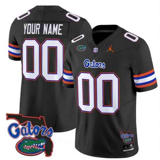 Men Florida Gators ACTIVE PLAYER Custom Black 2024 F U S E  Florida Patch Vapor Limited Stitched Football Jersey