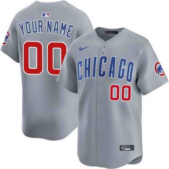 Men Women Youth Toddler CHICAGO CUBS Custom Stitched Jersey Gray