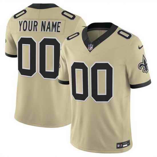 Men Women Youth New Orleans Saints Active Player Custom Gold 2025 F U S E Alternate Vapor Limited Stitched Football Jersey