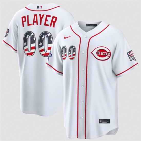 Men Cincinnati Reds Active Player Custom White 2026 All Star Edition Stars  Stripes Stadium Pick A Player Stitched Baseball Jersey