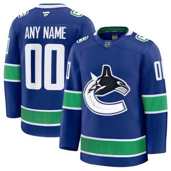 Men Women Youth Vancouver Canucks Fanatics Blue Home Premium Custom Jersey