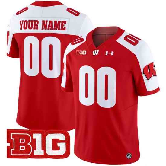 Men Women Youth Wisconsin Badgers 2024 Vapor Limited Custom Jersey All Stitched Red Alternate