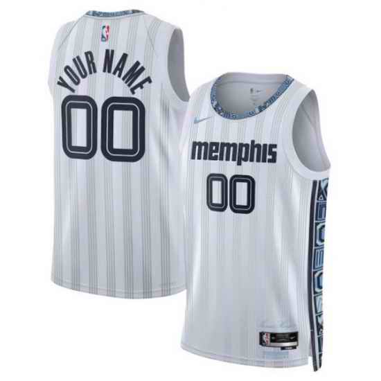Memphis Grizzlies Nike Unisex 2025 2026 City Edition Swingman Custom Jersey White