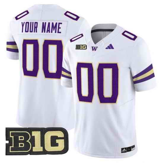 Men Women Youth Washington Huskies 2024 Vapor Limited Custom Jersey V5 All Stitched White