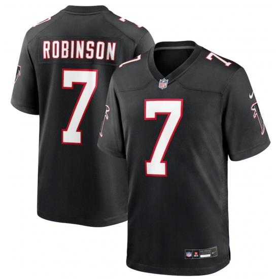 Men's Nike Bijan Robinson Black Atlanta Falcons 2023 NFL Pick Throwback Vapor Limited  Jersey