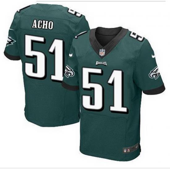 NEW Philadelphia Eagles #51 Emmanuel Acho Midnight Green Team Color Mens Stitched NFL Elite Jersey