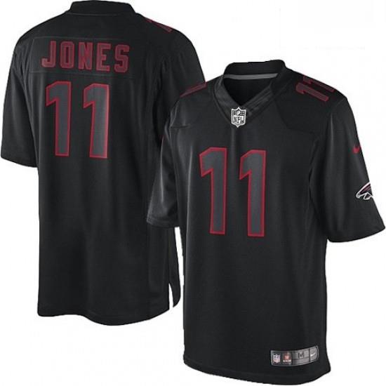 Men Nike Atlanta Falcons 11 Julio Jones Limited Black Impact NFL Jersey