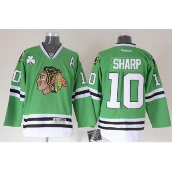 Chicago Blackhawks #10 Patrick Sharp Green Stitched NHL Jersey