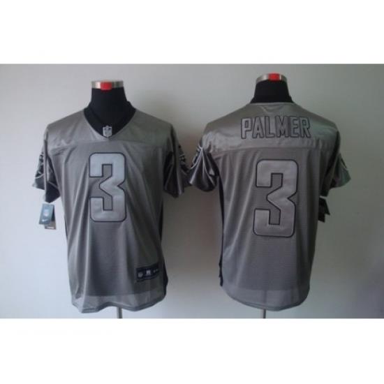 Nike Oakland Raiders 3 Carson Palmer Grey Elite Shadow NFL Jersey