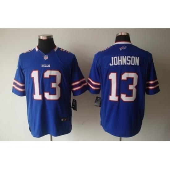 Nike Buffalo Bills 13 Steve Johnson Blue Limited NFL Jersey