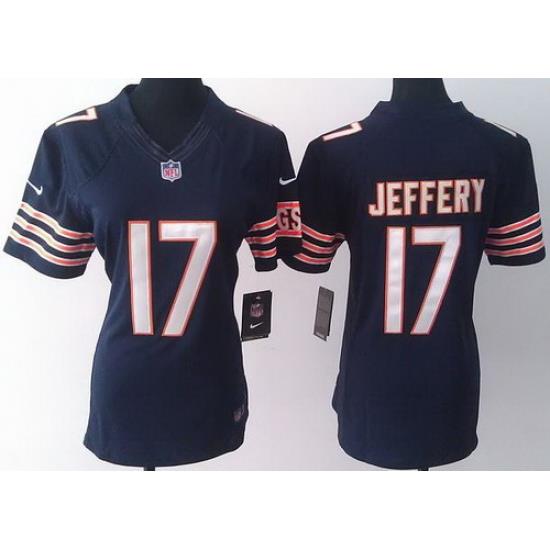 Women Nike Chicago Bears 17 Alshon Jeffery Blue LIMITED Jerseys