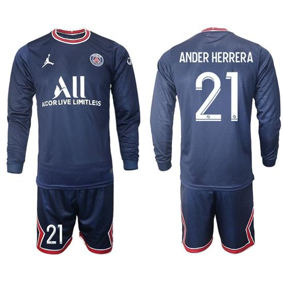Men Paris Saint Germain Long Sleeve Soccer Jerseys 549
