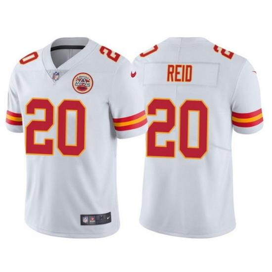 Men Kansas City Chiefs 20 Justin Reid White Vapor Untouchable Limited Stitched Jersey
