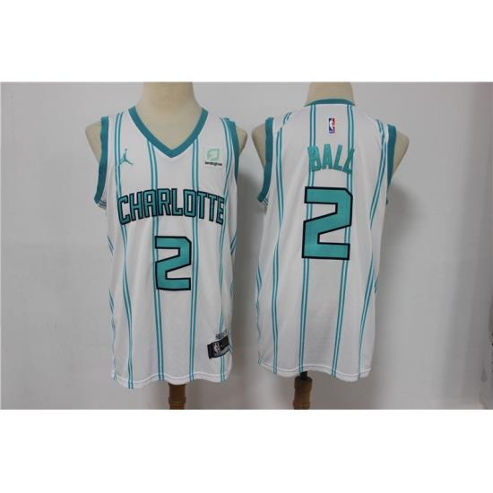 Men Charlotte Hornets 2 LaMelo Ball White 2021 Swingman Jersey