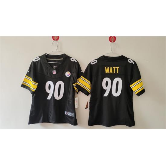 Youth Pittsburgh Steelers 90 T  J  Watt Black F U S E  Vapor Untouchable Limited Stitched Football Jersey