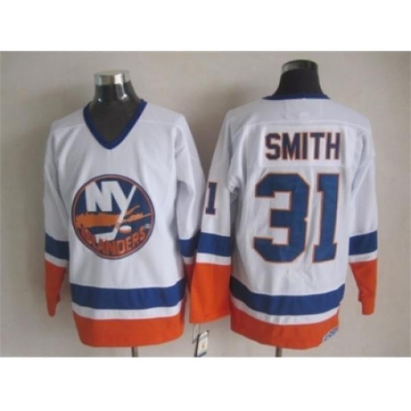 NHL New York Islanders 31 Smith white jerseys