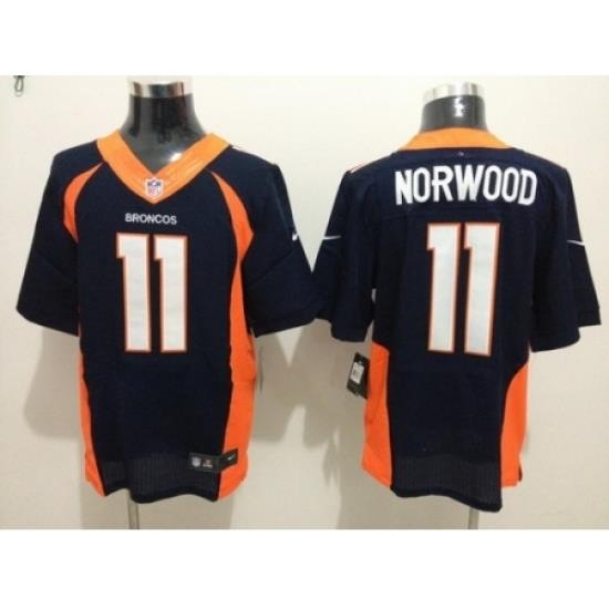 Nike Denver Broncos 11 Jordan NorWood Blue Elite NFL Jersey