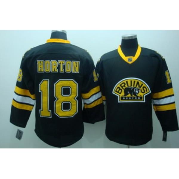 Boston Bruins 18 Nathan Horton Black Jerseys
