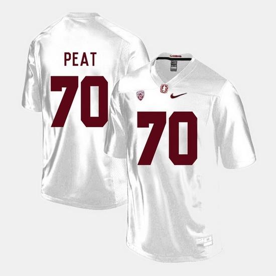 Men Stanford Cardinal Andrus Peat College Football White Jersey