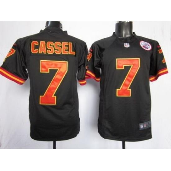 Nike Kansas City Chiefs 7 Matt Cassel Black Game NFL Jersey