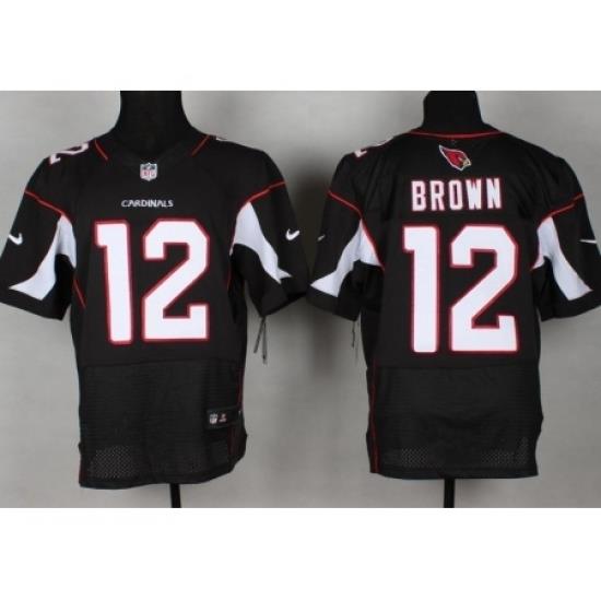 Nike Arizona Cardinals 12 John BroWn Black Elite NFL Jersey
