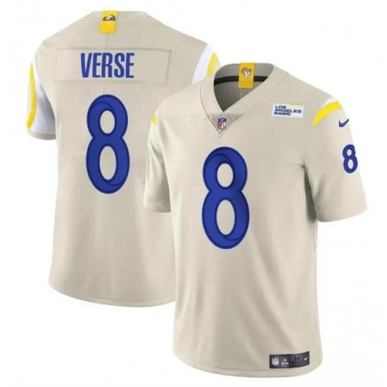 Youth Los Angeles Rams 8 Jared Verse Bone 2024 Draft Vapor Untouchable Stitched Football Jersey