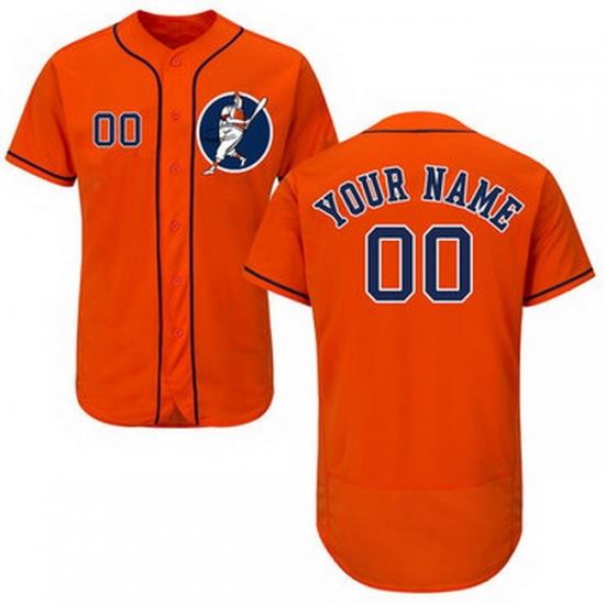 Men Women Youth Toddler All Size Houston Astros Orange Customized Flexbase New Design Jersey