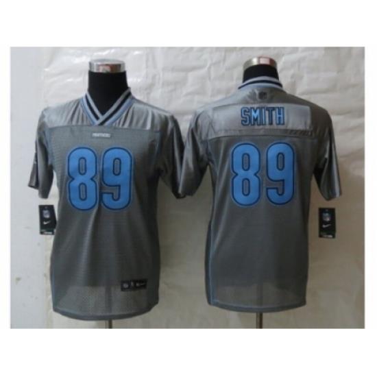 Youth Nike Carolina Panthers #89 Smith Grey Jerseys(Vapor)