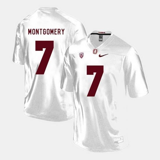 Men Stanford Cardinal Ty Montgomery College Football White Jersey