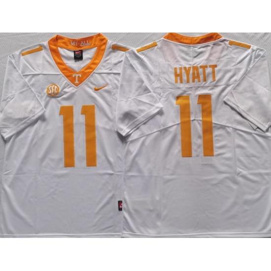 Tennessee Volunteers White #11 Jalin Hyatt Stitched NCAA Jersey