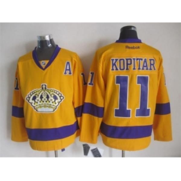 NHL Los Angeles Kings #11 Anze Kopitar yellow jerseys