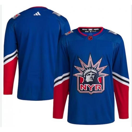 Men's adidas Royal New York Rangers Reverse Retro 2.0 Authentic Blank Jersey