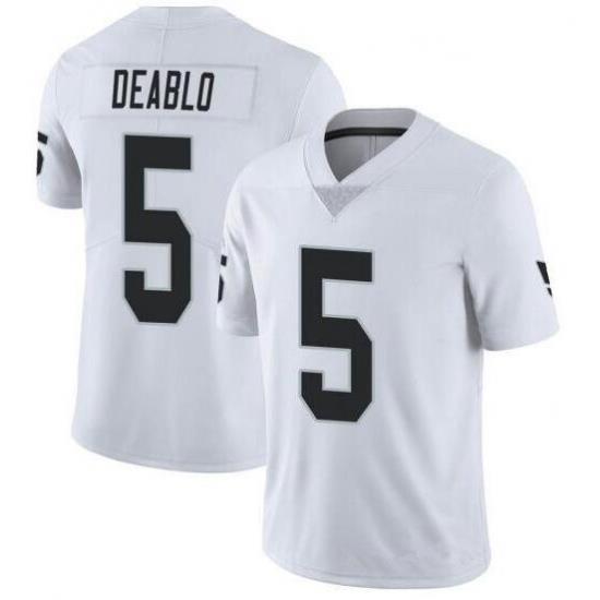 Men's Las Vegas Raiders #5 Divine Deablo White Vapor Untouchable Limited Stitched Jersey