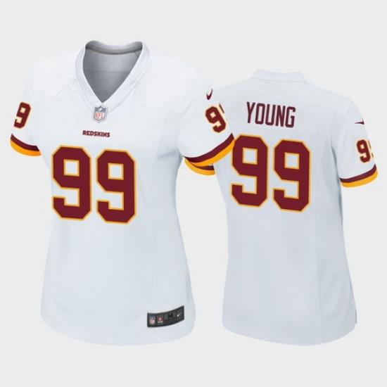 women chase young washington redskins white game jersey