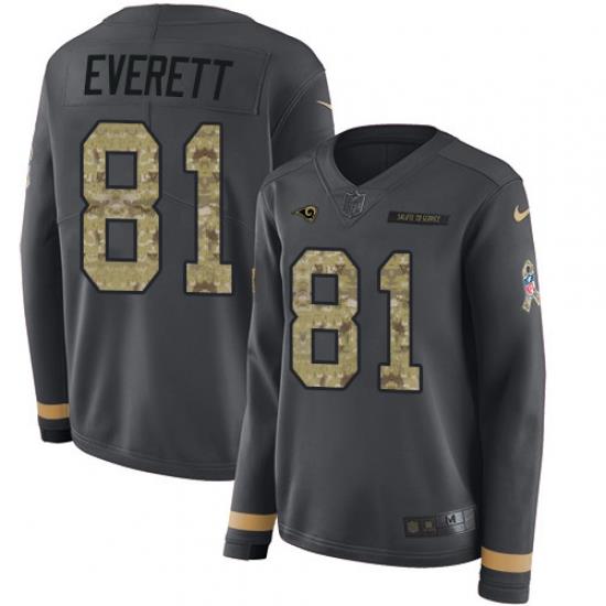 Nike Rams #81 Gerald Everett Anthracite Salute to Service Jersey
