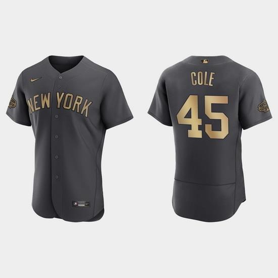 Men Gerrit Cole NeW York Yankees 2022 Mlb All Star Game Authentic Charcoal Jersey