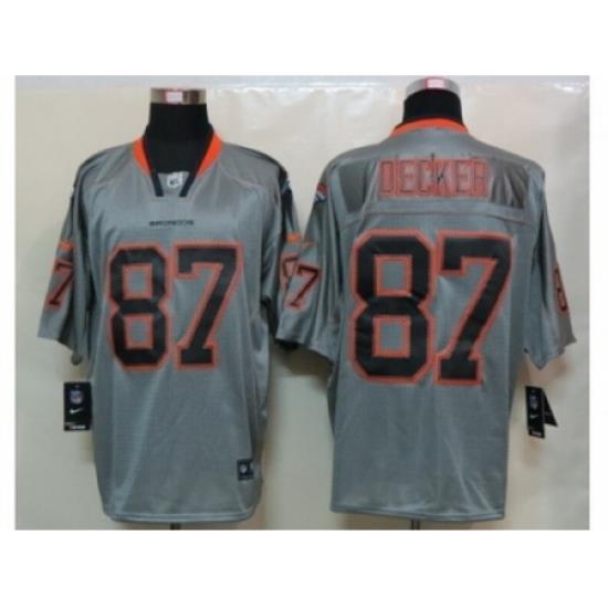 Nike Denver Broncos 87 Eric Decker Grey Elite Lights Out NFL Jersey